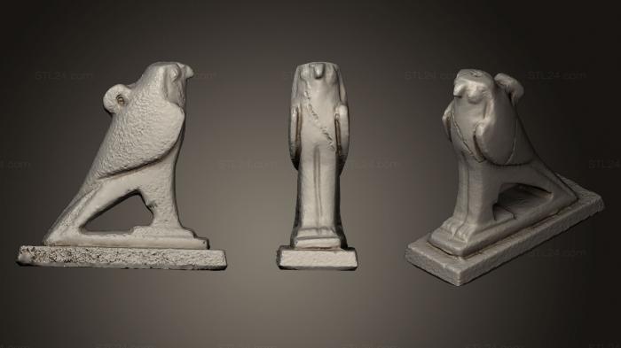 Египетские статуи и рельефы (Гор, STKE_0045) 3D модель для ЧПУ станка